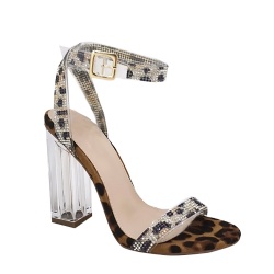 Hot sale fashion clear heel  sandal comfortable shoes