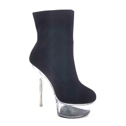 Hot feedbak fashion short boot with big clear heel