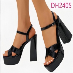 2024 fashion block heel sandal