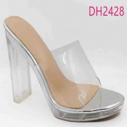 2024 fashion clear heel sandal