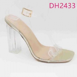 2024 fashion clear heel sandal