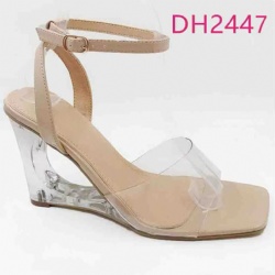 2024 fashion clear heel sandal