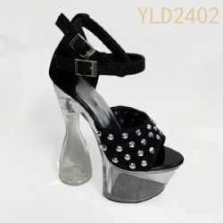 2024 fashion clear heel sandal