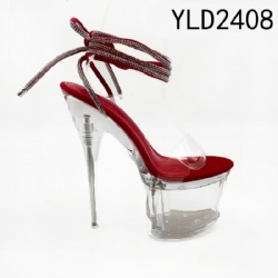 2024 fashion clear heel sandal